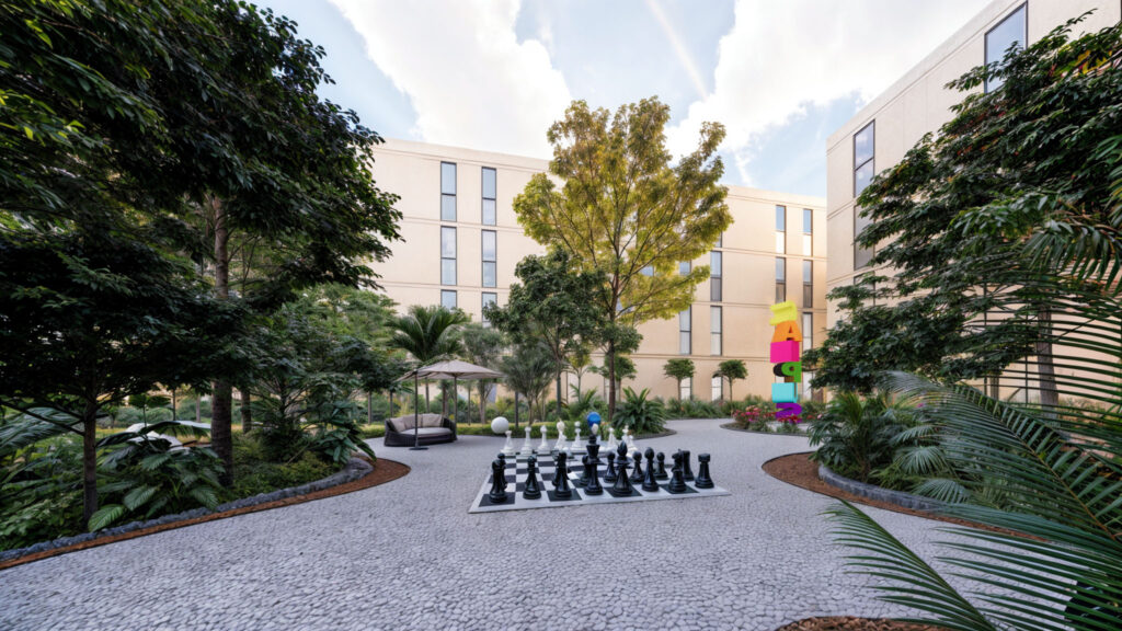 ajedrez gigante campus residencias