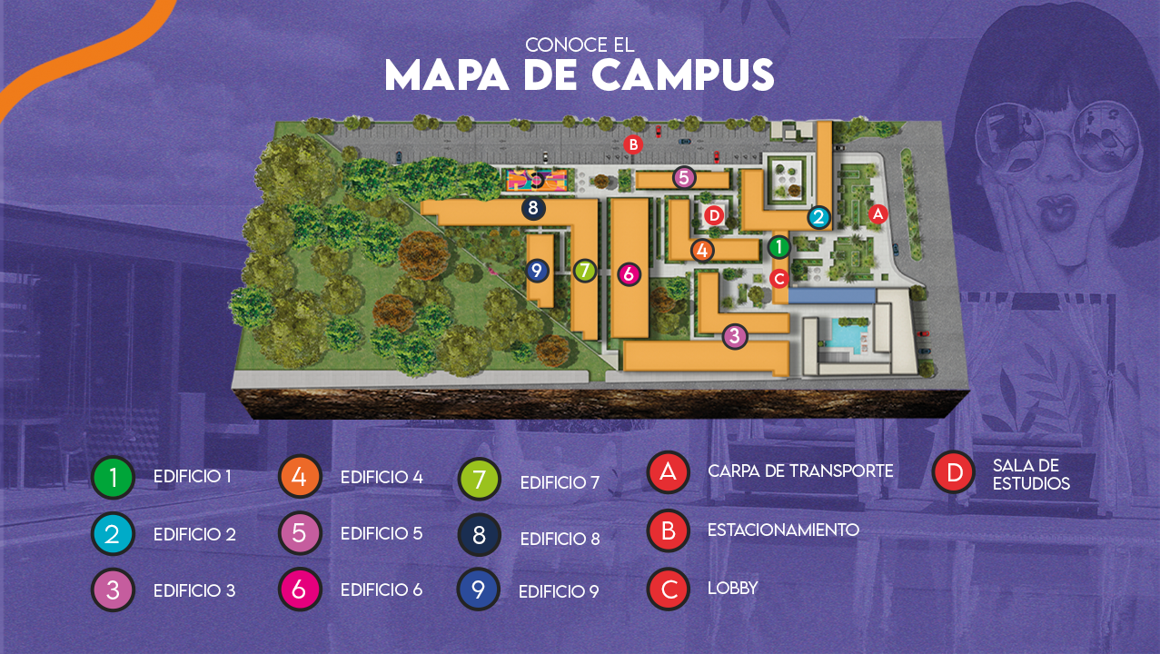 mapa campus residencias